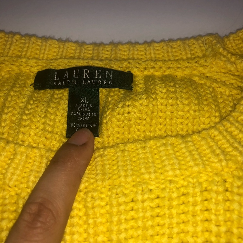 Yellow Ralph Lauren Sweater - Picture 3 of 3